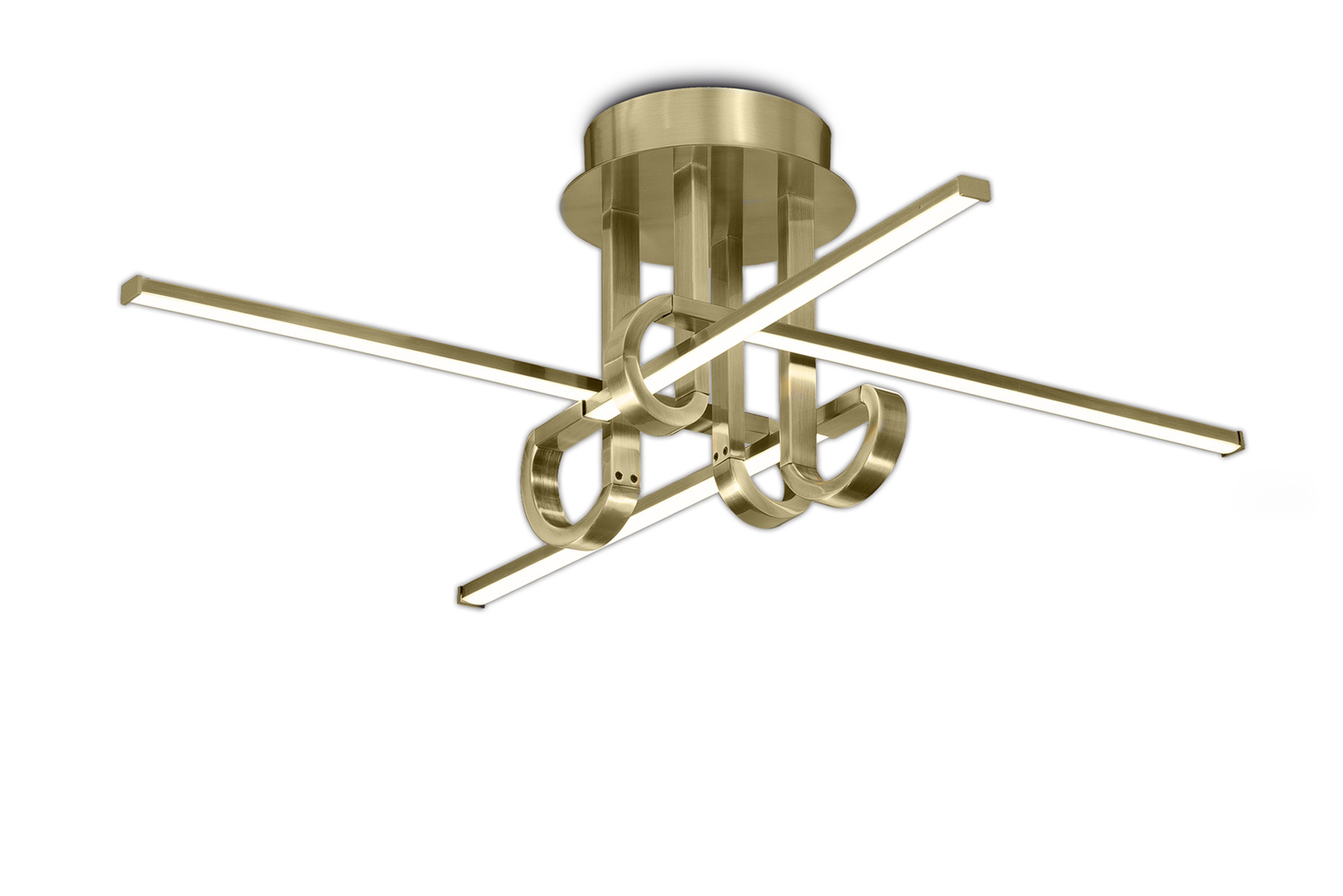 Cinto Antique Brass Ceiling Lights Mantra Semi Flush Fittings